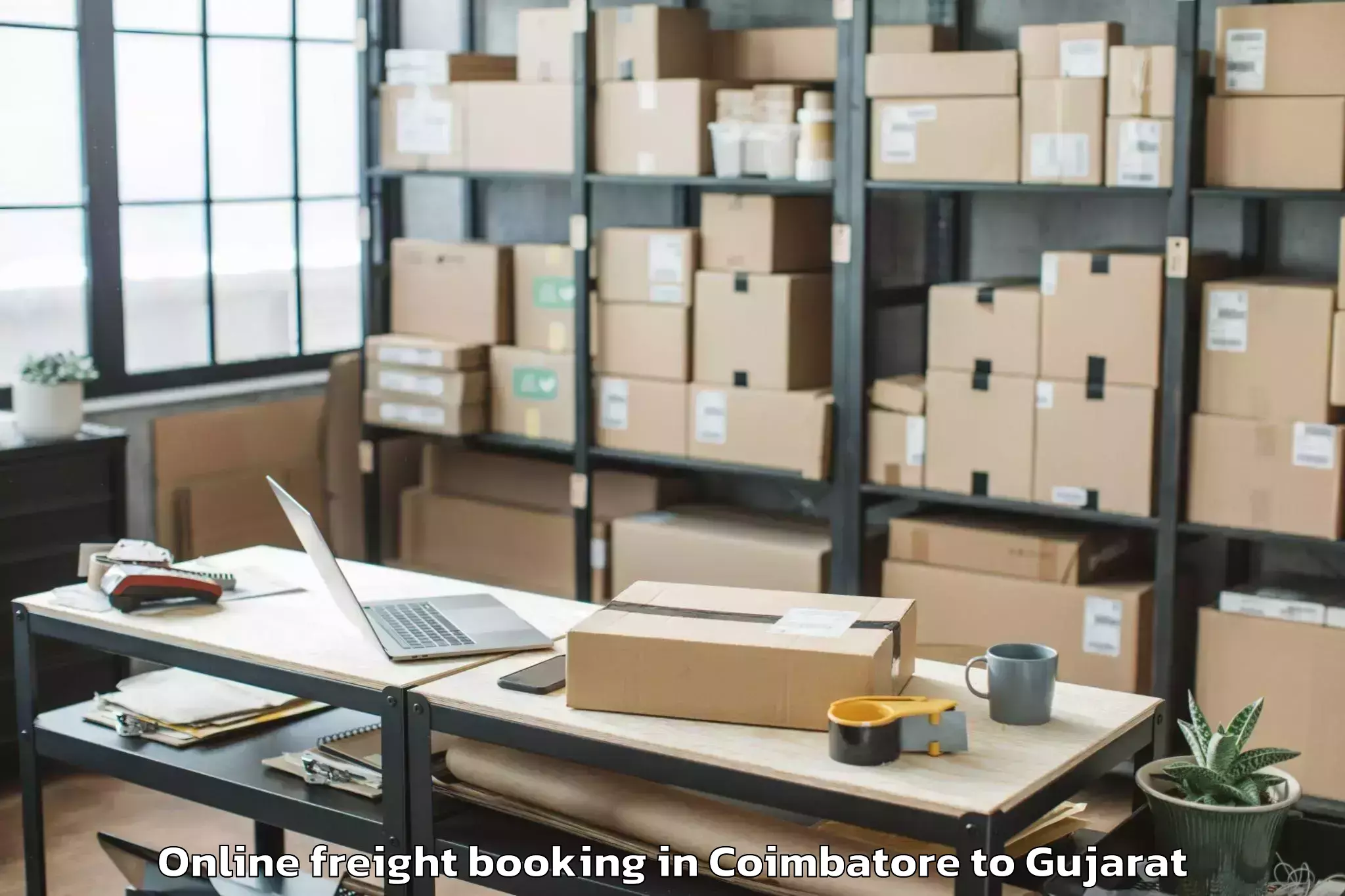 Leading Coimbatore to Santrampur Online Freight Booking Provider